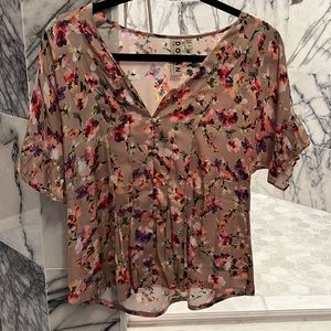 Anthropologie casual floral blouse